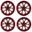 Lot de 4 Jantes Alu 19 Ti1985Red