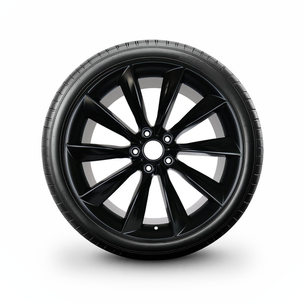 Pack de 4 Jantes + pneus 19" Tesla Model Y Facelift Long Range AWD Performance AWD Standard Range — Roue montée avec jante et pneu