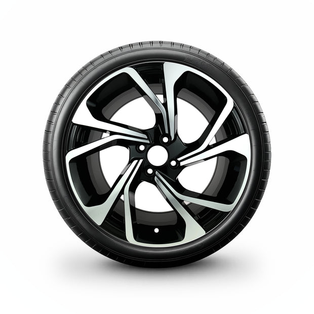 Pack de 4 Jantes + pneus 17" Renault Clio IV IV Facelift V V Facelift — Roue montée avec jante et pneu