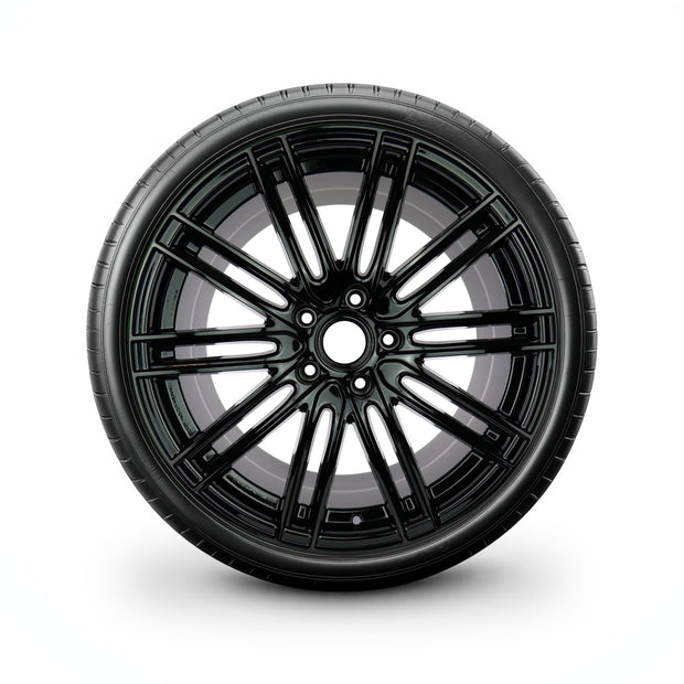 Pack de 4 Jantes + pneus 22" Porsche Cayenne E2 92A — Roue montée avec jante et pneu