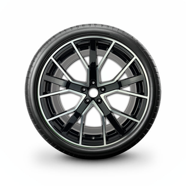 Pack de 4 Jantes + pneus 21" Porsche Macan I 95B Facelift — Roue montée avec jante et pneu