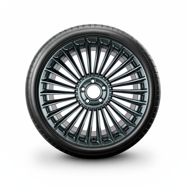 Pack de 4 Jantes + pneus 18" Mercedes GLA X156 — Roue montée avec jante et pneu