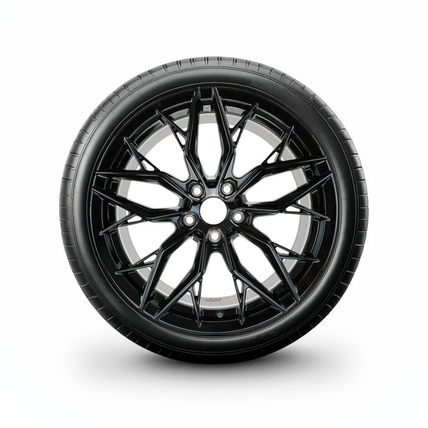 Pack de 4 Jantes + pneus 19" Audi Q5 GU / CUPRA Tavascan ME — Roue montée avec jante et pneu