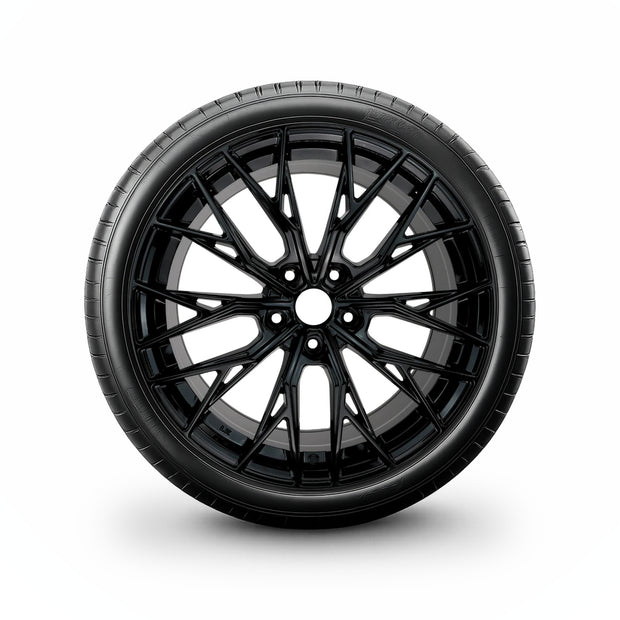 Pack de 4 Jantes + pneus 19" Tesla Model S Long Range 90D P90D 100D P100D — Roue montée avec jante et pneu