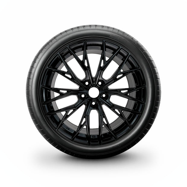 Pack de 4 Jantes + pneus 17" Renault Laguna III X91 Facelift — Roue montée avec jante et pneu