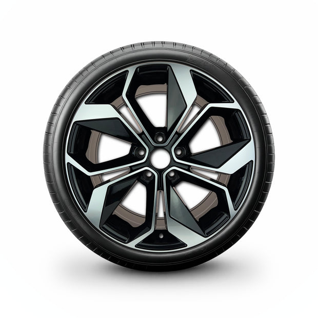 Pack de 4 Jantes + pneus 17" Renault Laguna III X91 — Roue montée avec jante et pneu