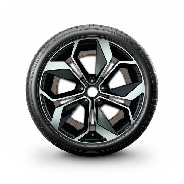 Pack de 4 Jantes + pneus 17" Renault Laguna III X91 Facelift — Roue montée avec jante et pneu