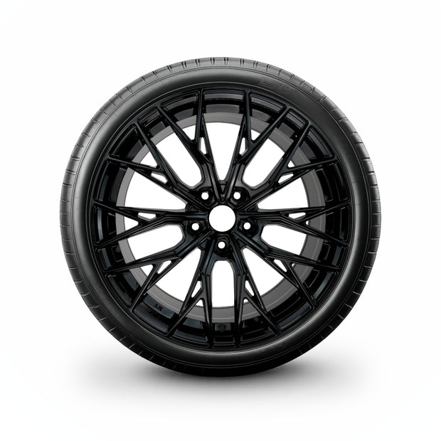 Pack de 4 Jantes + pneus 17" Renault Laguna III X91 — Roue montée avec jante et pneu