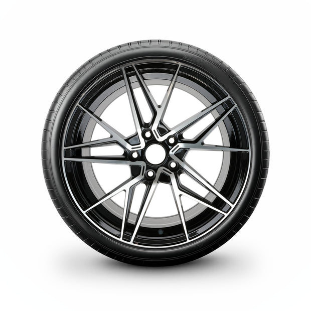 Pack de 4 Jantes + pneus 18" BMW Série 3 E36 — Roue montée avec jante et pneu