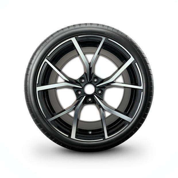 Pack de 4 Jantes + pneus 18" Volkswagen Tiguan 5N — Roue montée avec jante et pneu