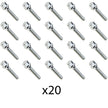 Lot de 20 Boulons de roue  M12 x 1.25 50mm