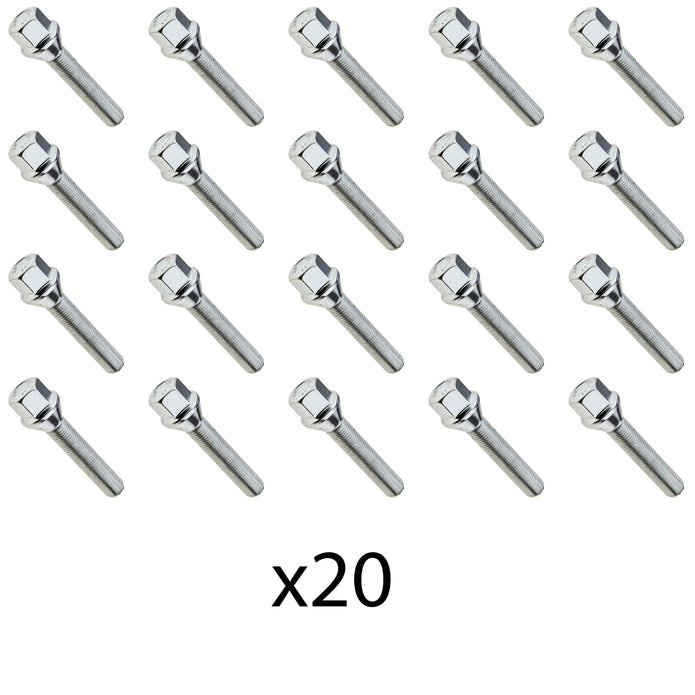 Lot de 20 Boulons de roue  M12 x 1.25 55mm