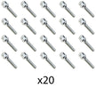 Lot de 20 Boulons de roue  M12 x 1.25 55mm