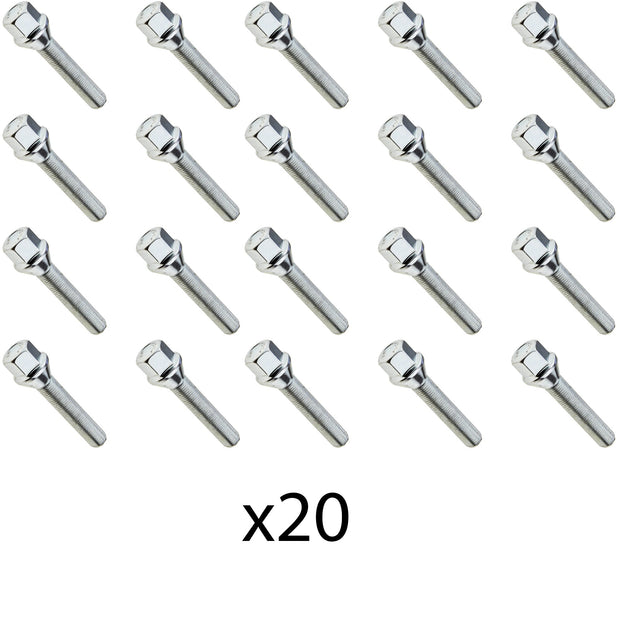 Lot de 20 Boulons de roue  M12 x 1.50 50mm
