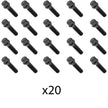 Lot de 20 Boulons de roue  M14 x 1.50 45mm