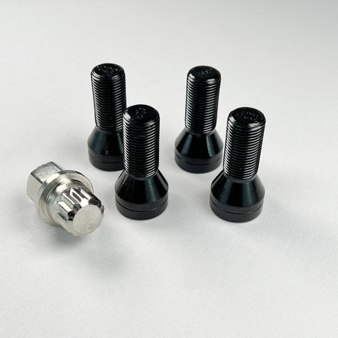 Lot de 4 + 1 Antivols de roue  M14 x 1.25 28mm