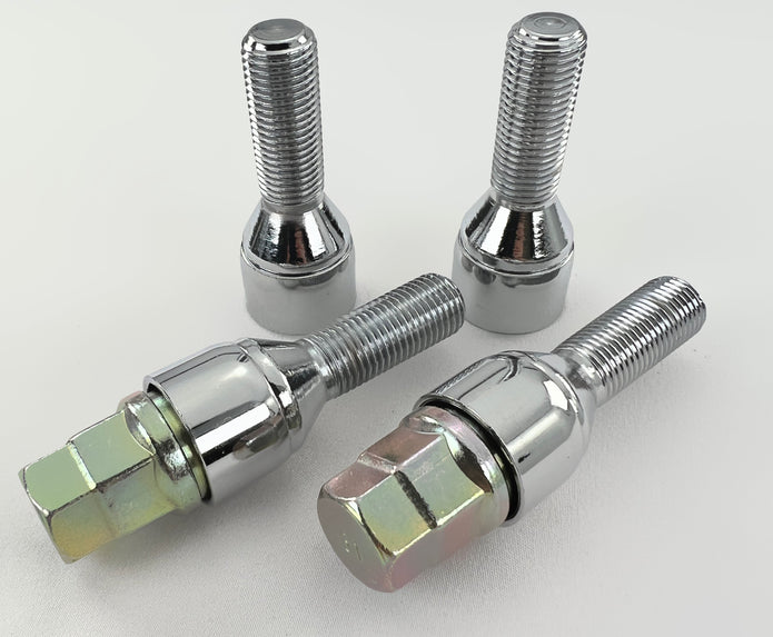 Lot de 4 + 1 Antivols de roue  M14 x 1.50 35mm