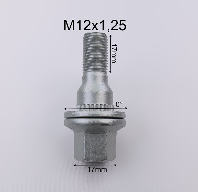 Lot de 20 Boulons de roue  M12 x 1.25 17mm