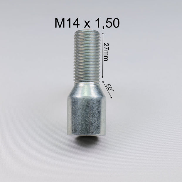 Lot de 20 Boulons de roue  M14 x 1.50 27mm